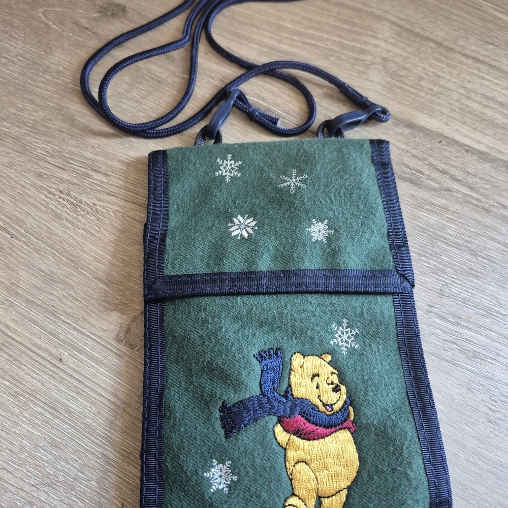 Disney Vintage Green and Blue Crossbody Bag with Winnie the Pooh